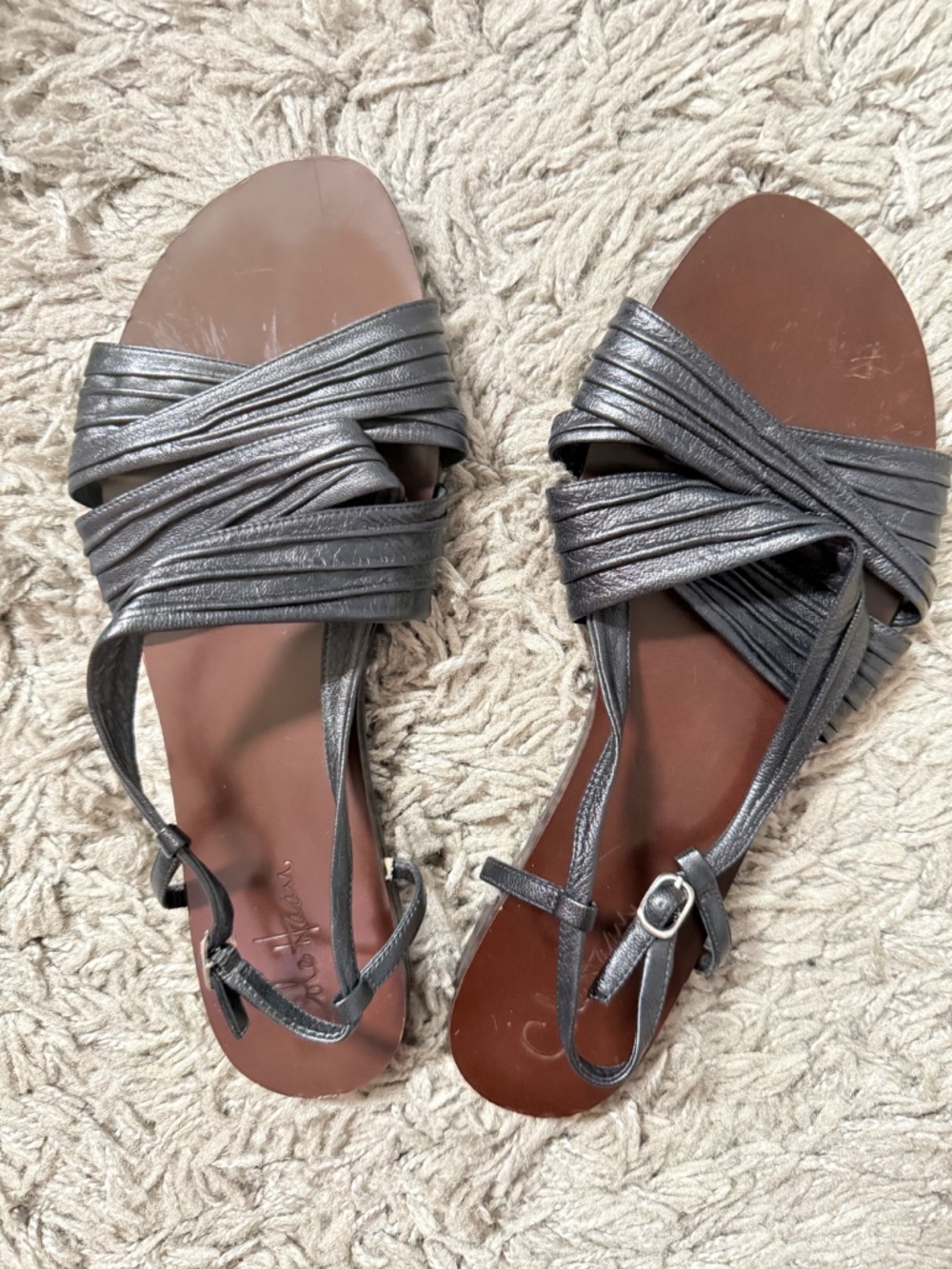 Black Leather Strappy Cole Haan Sandals SZ 10